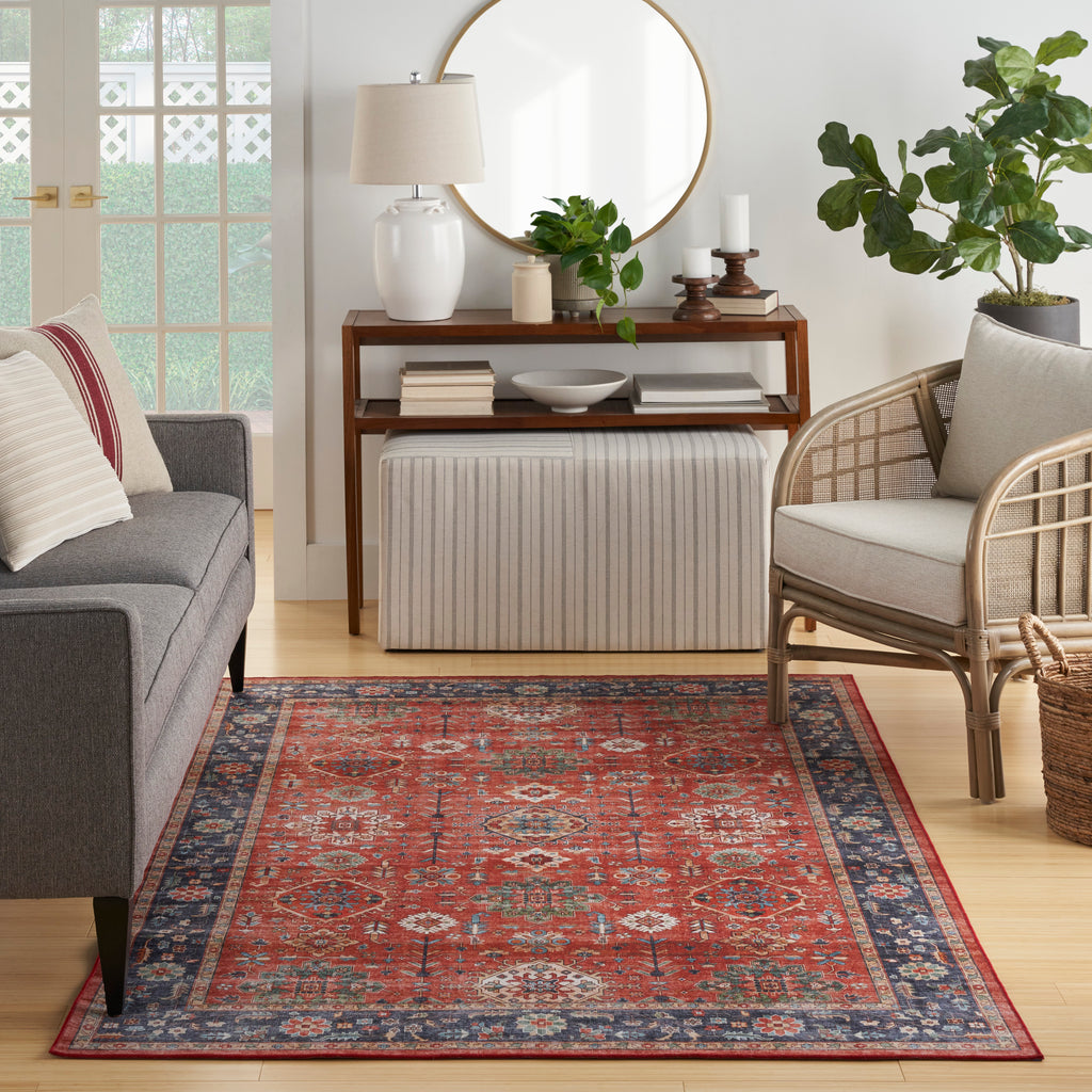 nourison fulton ful12 rust rug