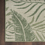 nourison garden oasis goa02 ivory green rug