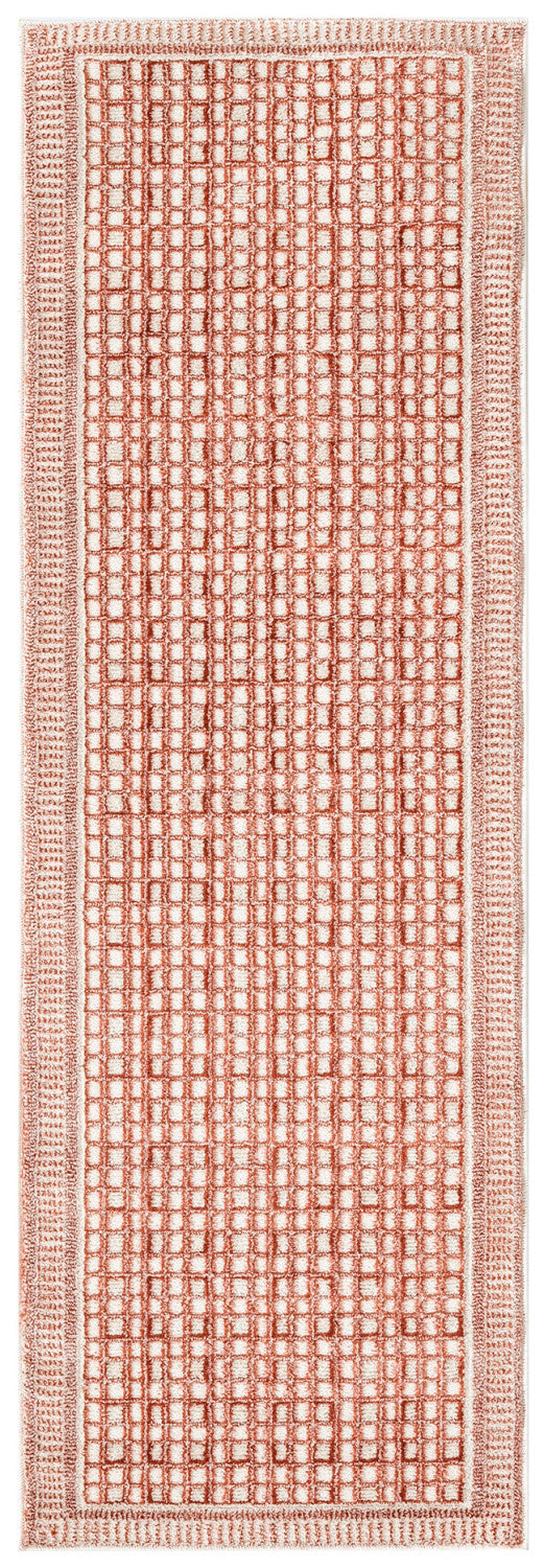 nourison nordic nrc03 brick ivory rug