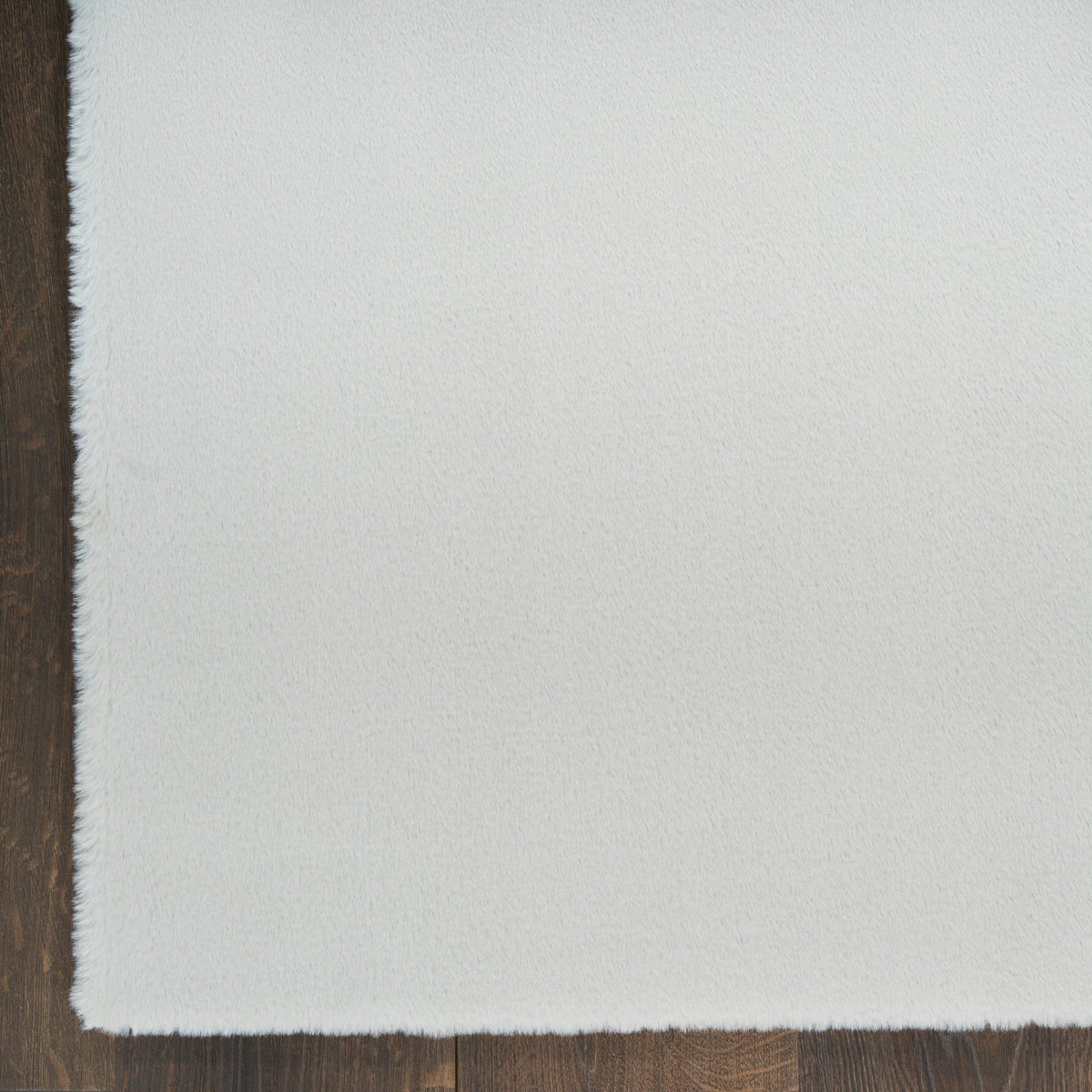 nourison soft plush rabbit fur sff01 silver rug