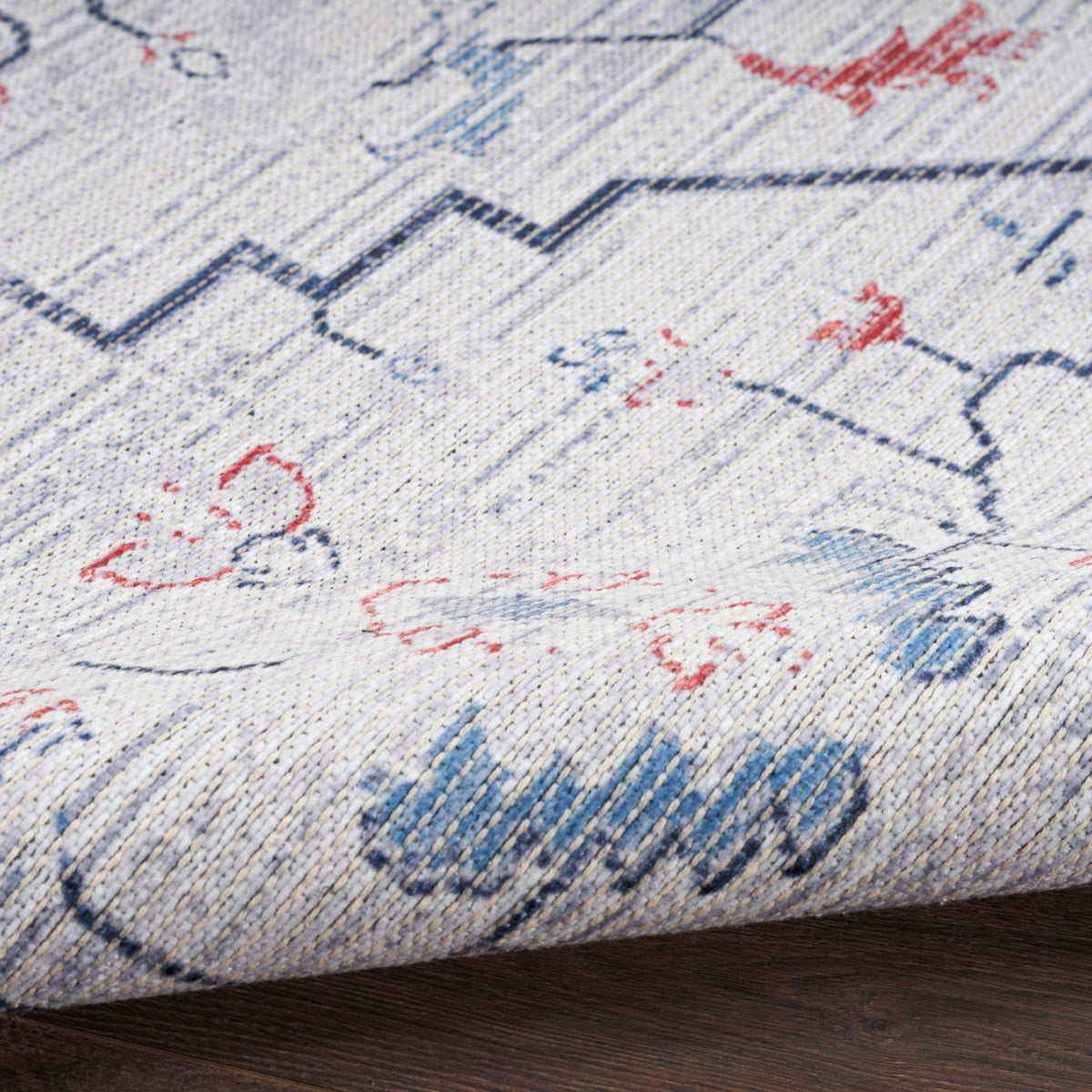 nourison new concept washables sr110 ivory blue rug