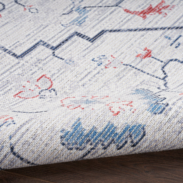 nourison new concept washables sr110 ivory blue rug