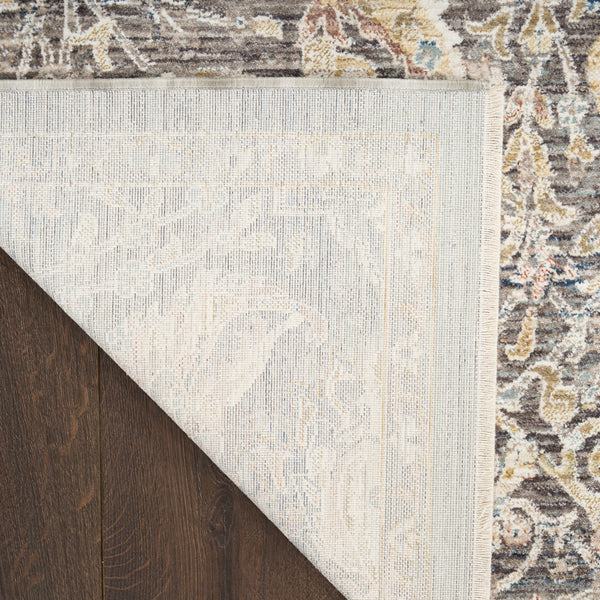 nourison antique fusion anf03 charcoal multicolor rug