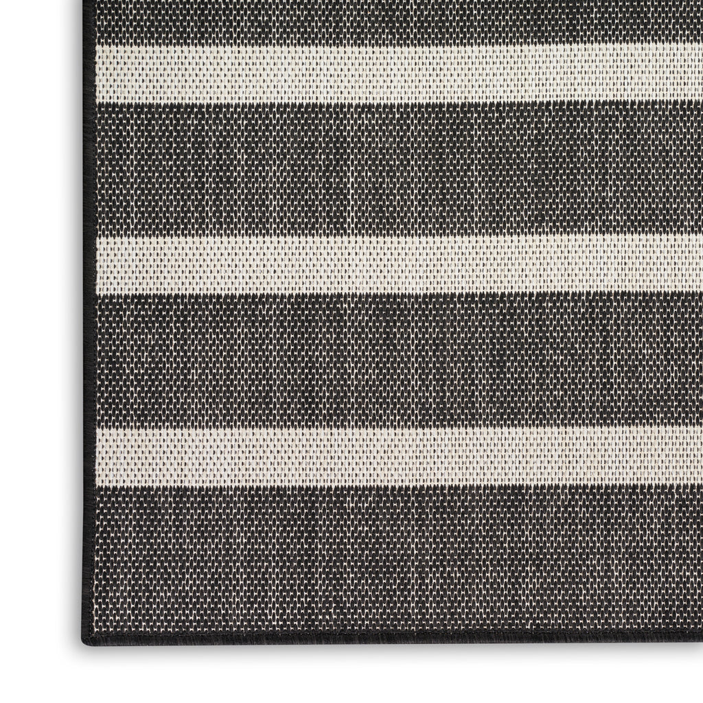 nourison positano pos03 black ivory rug