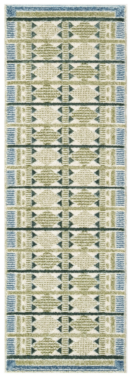 nourison nordic nrc06 green blue rug