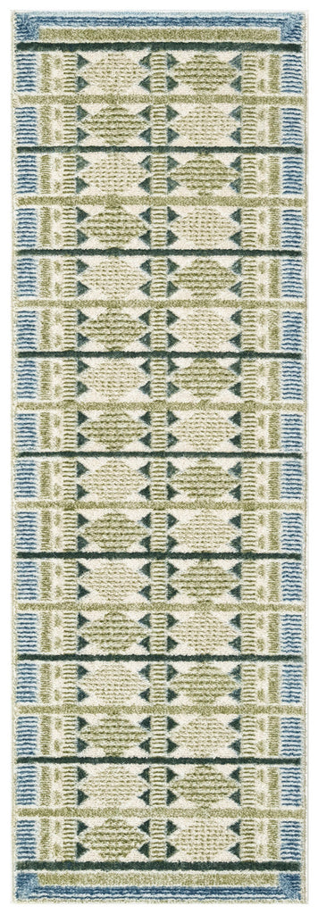 nourison nordic nrc06 green blue rug