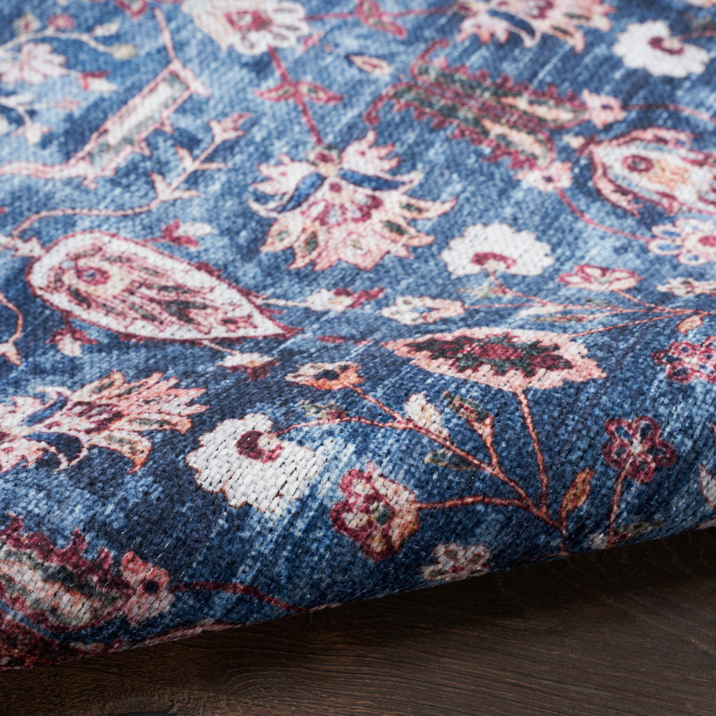 nourison grand washables grw06 blue brick rug