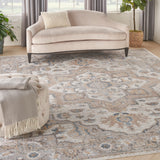 nourison astra machine washable asw12 silver grey rug