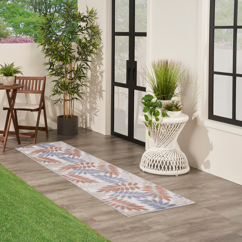 nourison aloha alh18 blue mocha rug