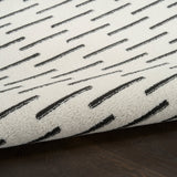 nourison nordic nrc12 ivory black rug