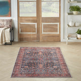 nourison grand washables grw02 navy brick rug