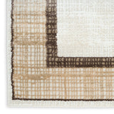 nourison dekor dek06 ivory brown rug