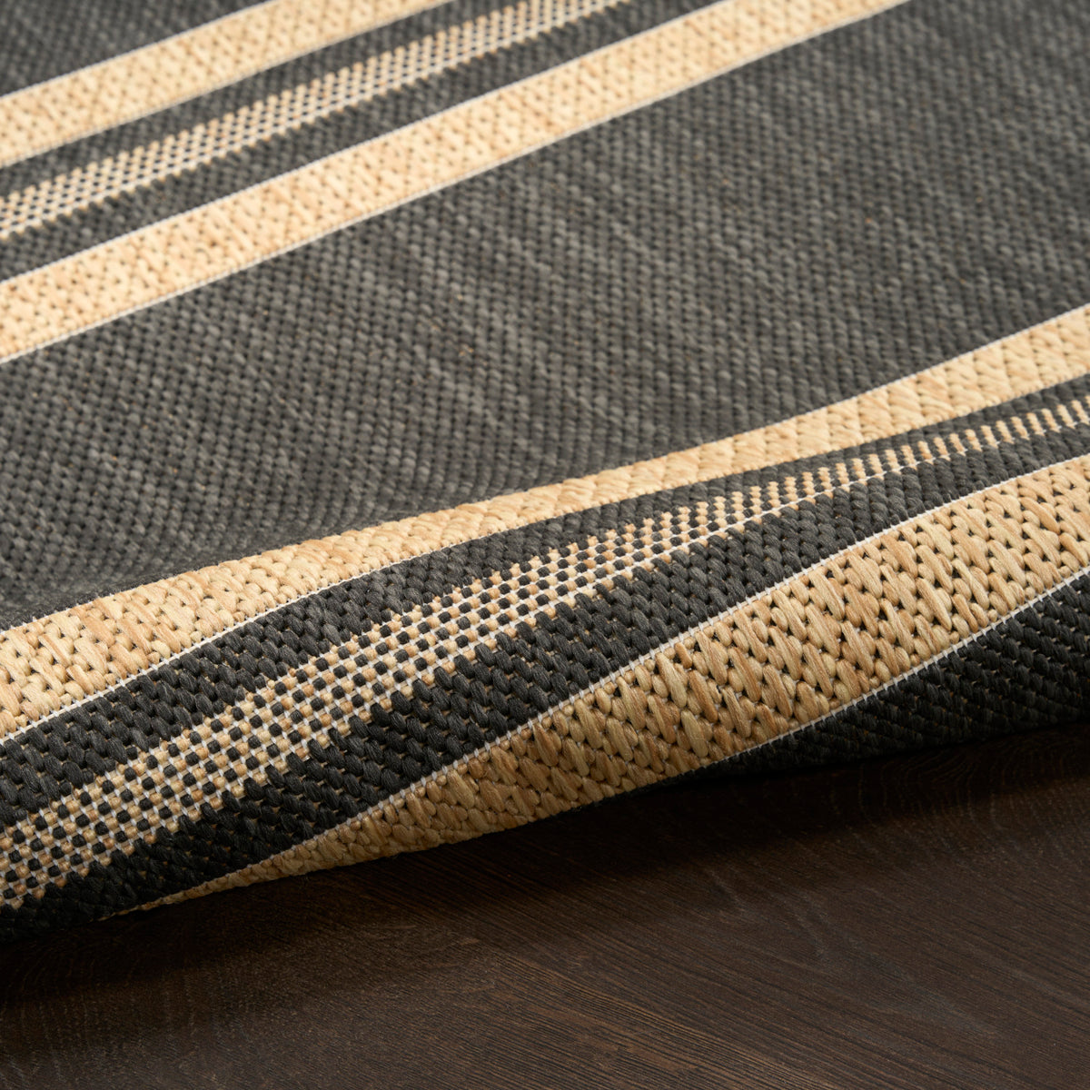 nourison horizon indoor outdoor hoz05 charcoal rug