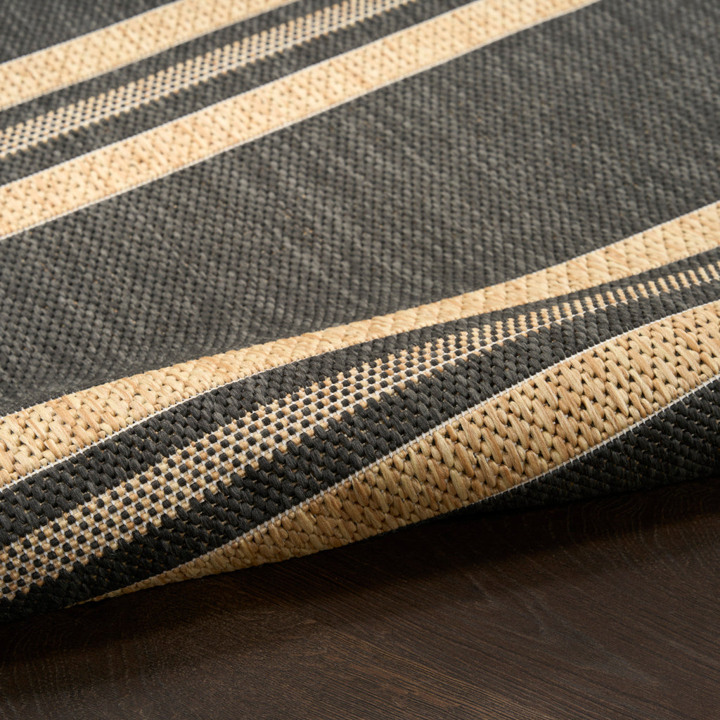 nourison horizon indoor outdoor hoz05 charcoal rug