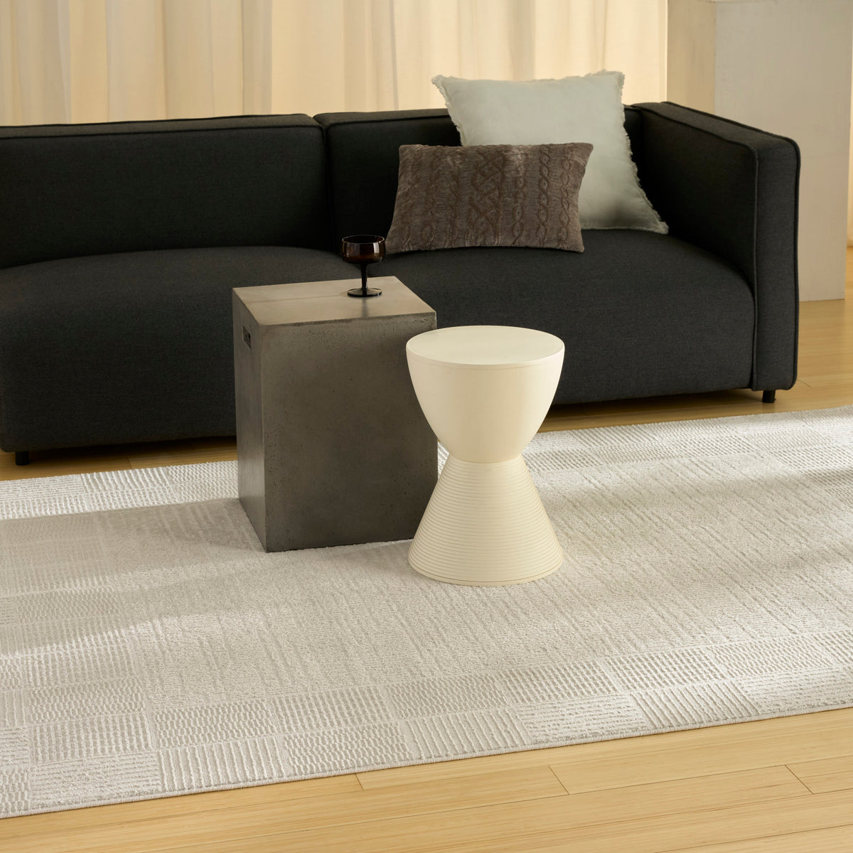 nourison nordic nrc07 ivory rug