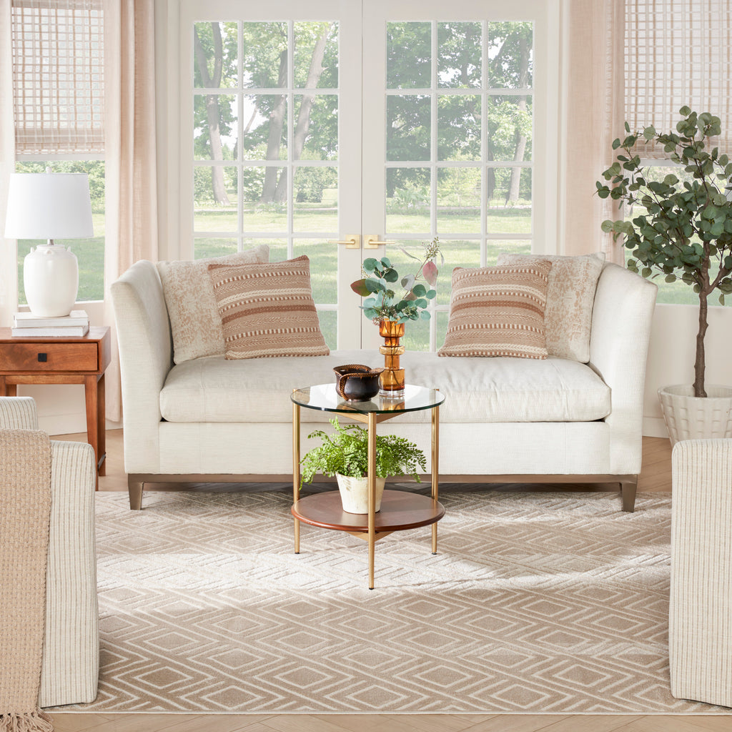 nourison care free caf03 beige rug