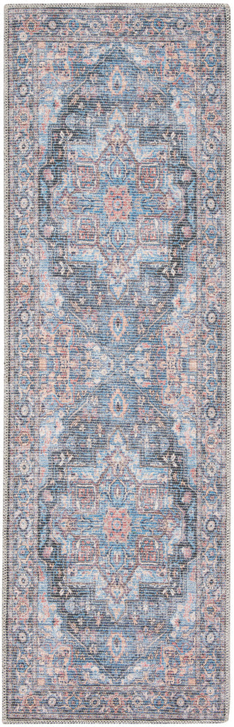 nourison new concept washables sr101 light blue multicolr rug