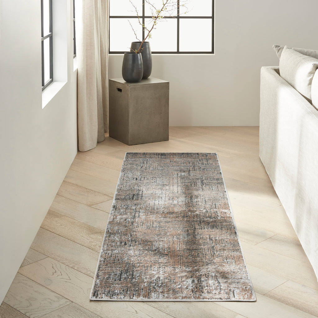 nourison ck024 irradiant irr01 black ivory rug