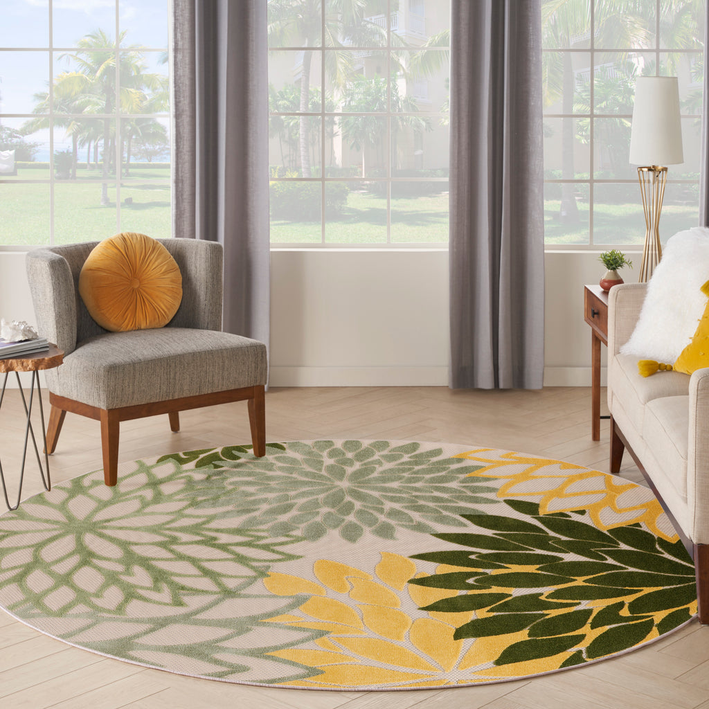 nourison aloha alh05 green multicolor rug