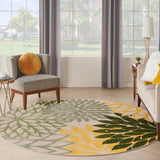 nourison aloha alh05 green multicolor rug