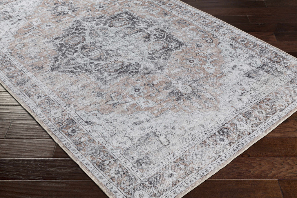 Hauteloom Fatih FATI Beige Machine Made Chenille-Polyester Rug