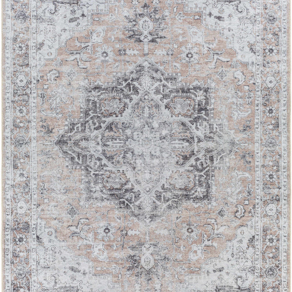 Hauteloom Fatih FATI Beige Machine Made Chenille-Polyester Rug