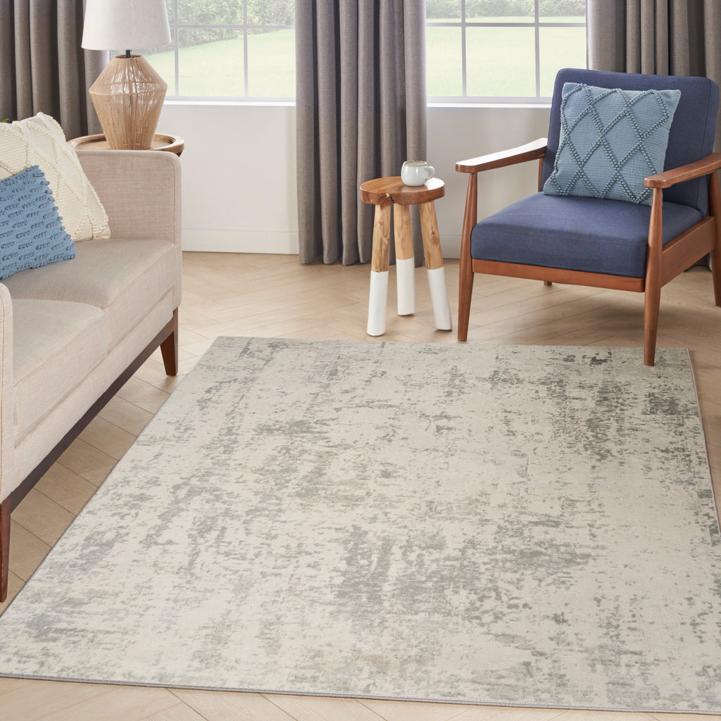 nourison quarry qua01 cream grey rug