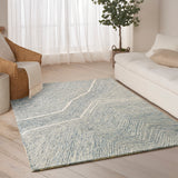 nourison pure angles ang01 ivory blue rug