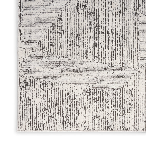 nourison ck024 irradiant irr01 cream black rug