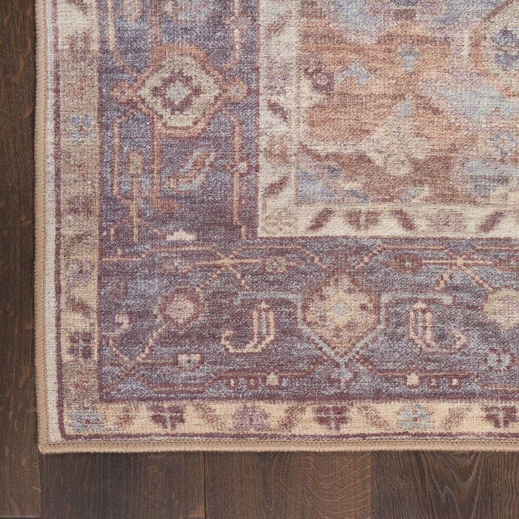 nourison vintage washables vws13 ivory purple rug