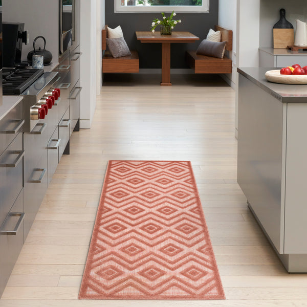 nourison versatile nrv01 coral orange rug