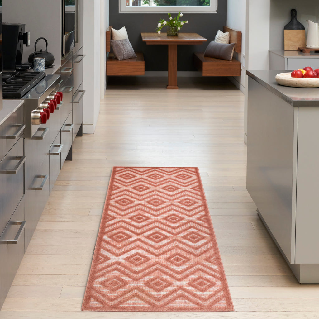 nourison versatile nrv01 coral orange rug
