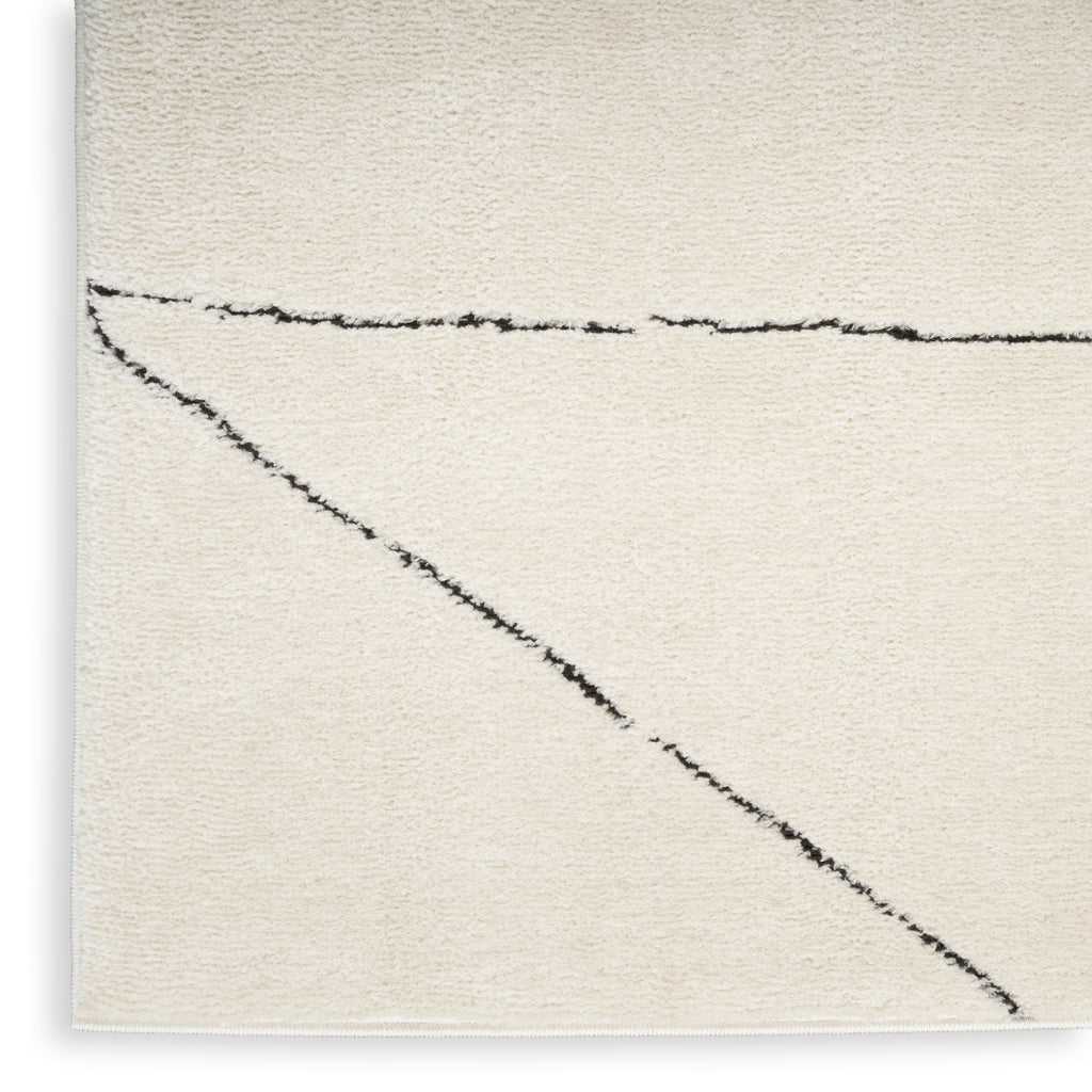 nourison modern comfort mnc02 ivory black rug