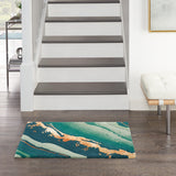 nourison prismatic prs30 emerald rug