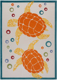 nourison aloha alh27 teal multi rug