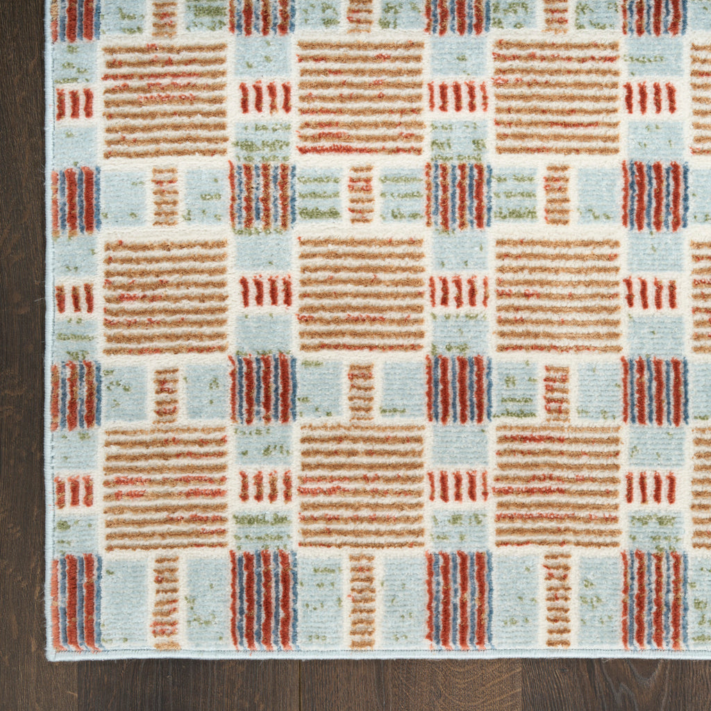 nourison nordic nrc14 rust multicolor rug