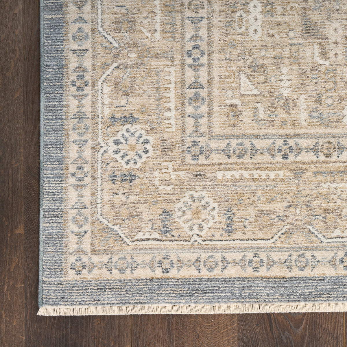 nourison retreat ret03 ivory blue rug