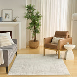 nourison ivory hues ivh01 ivory grey rug