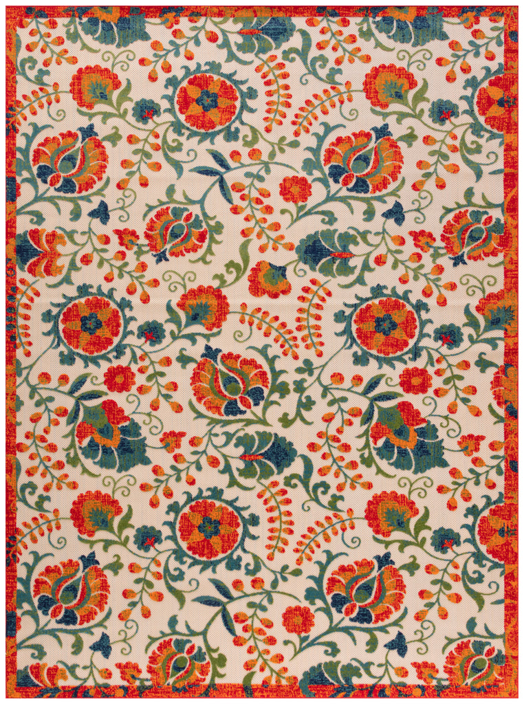 nourison aloha alh17 red multicolor rug