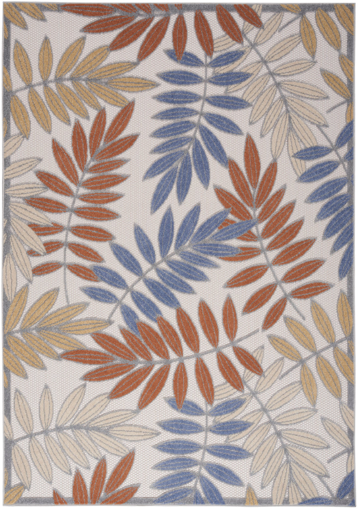 nourison aloha alh18 blue mocha rug