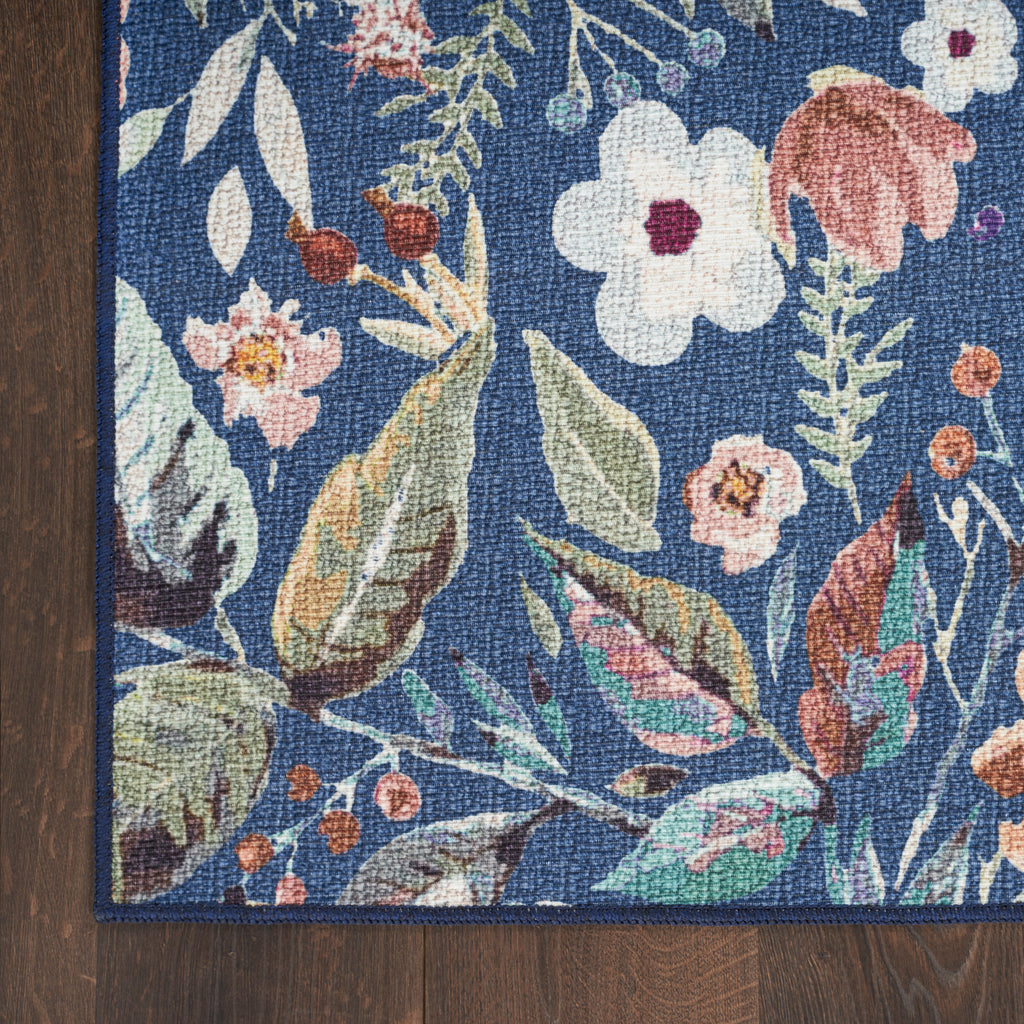 nourison nourison washables nwb01 navy multicolor rug