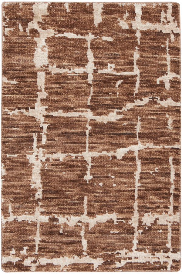 nourison luna lun02 mocha ivory rug