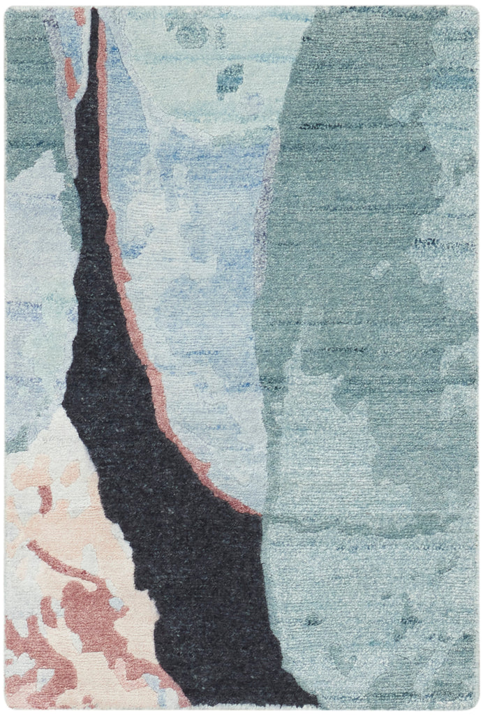 nourison silk shadows sha25 blue pink rug