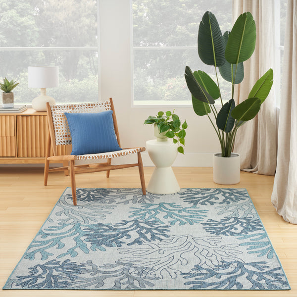 nourison garden oasis goa05 blue rug