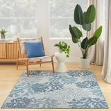 nourison garden oasis goa05 blue rug