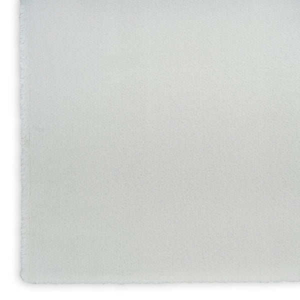 nourison soft plush rabbit fur sff01 silver rug