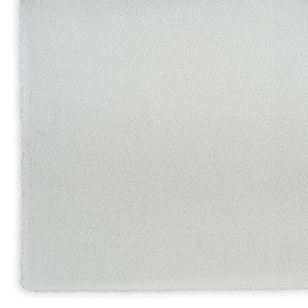 nourison soft plush rabbit fur sff01 silver rug