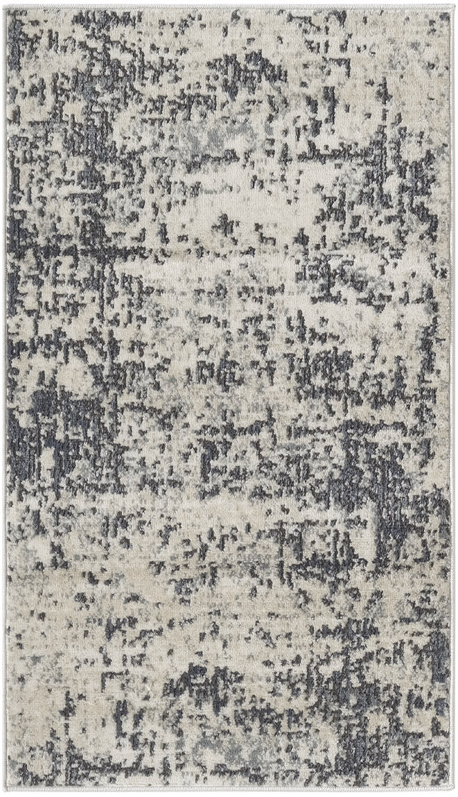 nourison quarry qua17 ivory grey rug