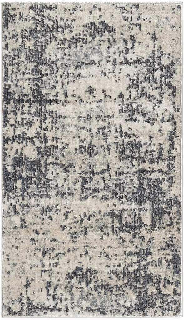 nourison quarry qua17 ivory grey rug