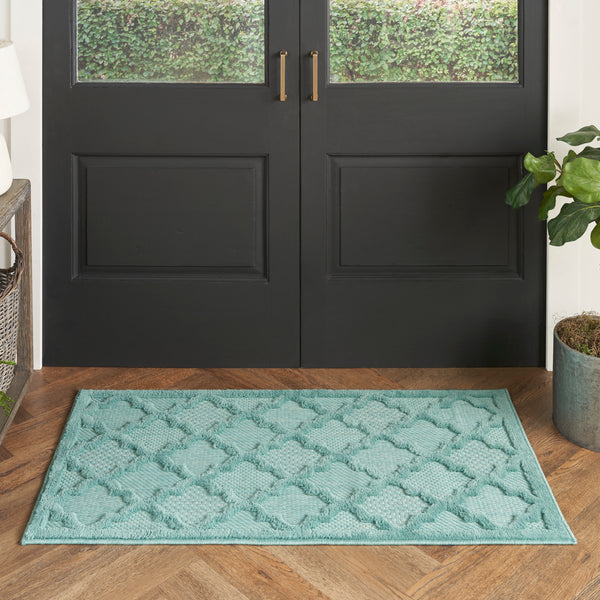 nourison easy care nes01 aqua teal rug